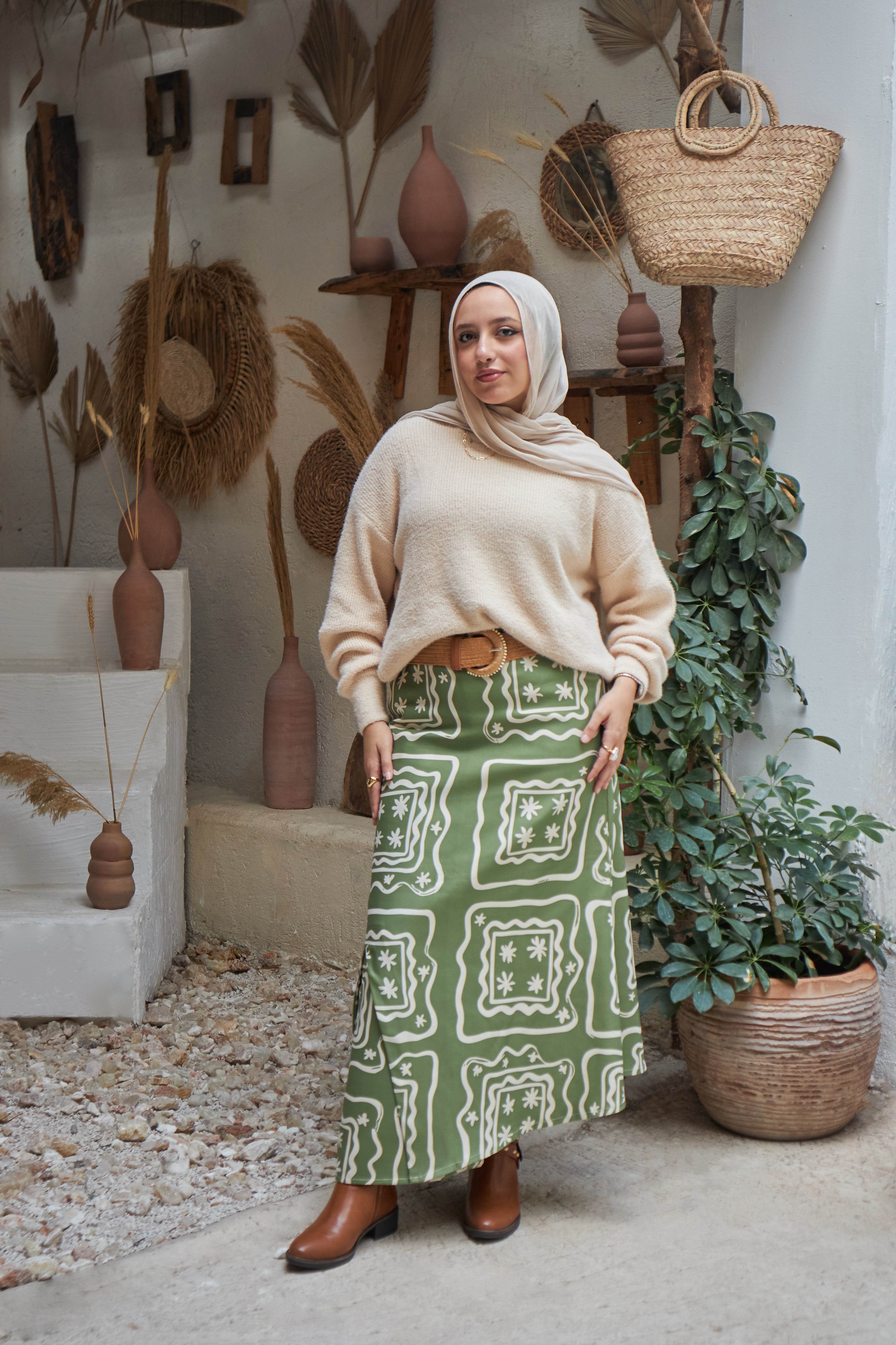 Olive Flow Skirt