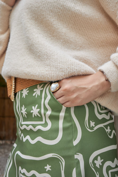 Olive Flow Skirt