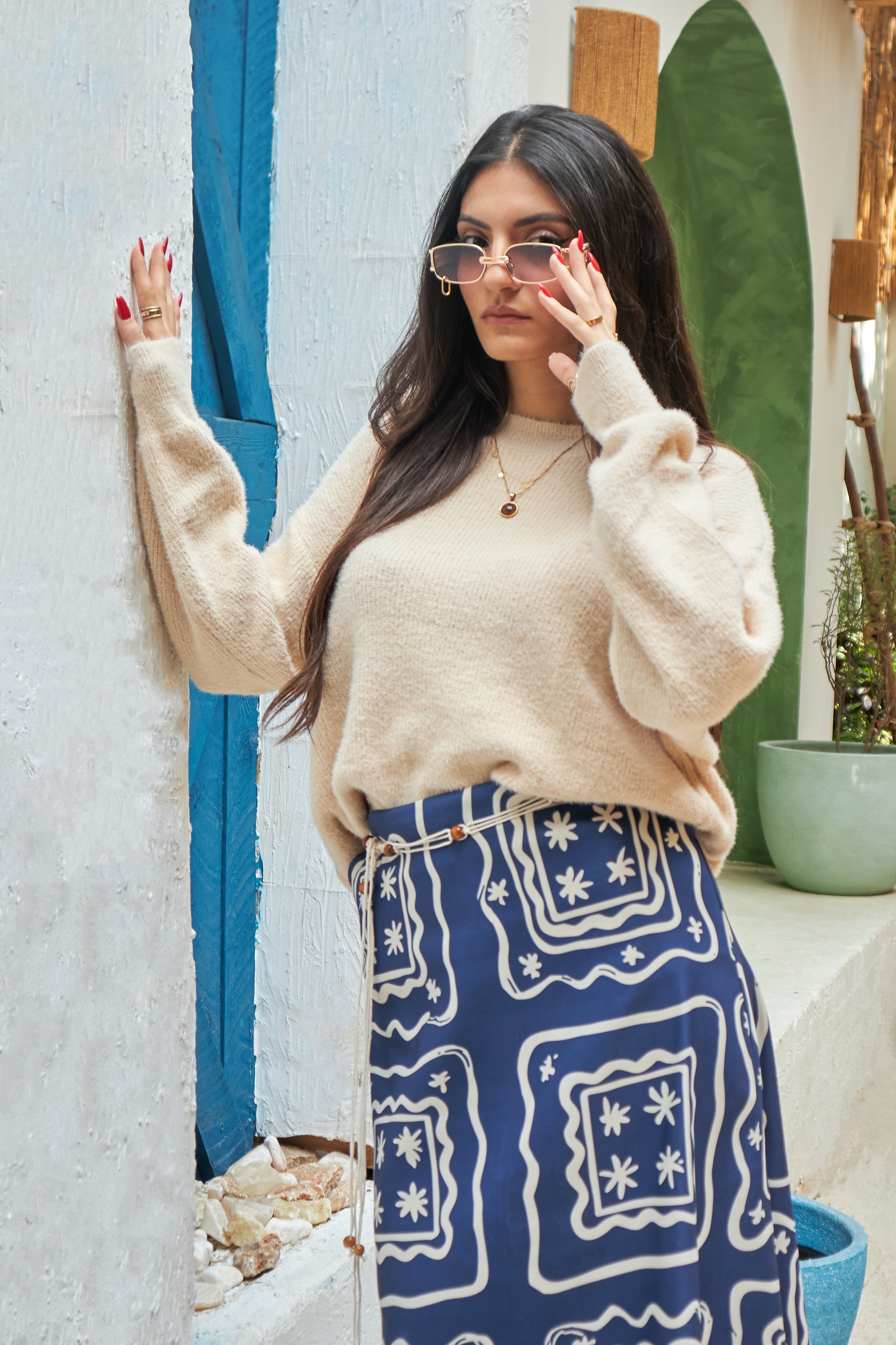 Artisan Boho Tile Skirt